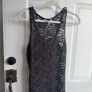 BKE Black Lace Sleeveless Top